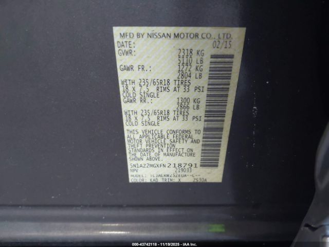 Nissan Murano Sl Image 15