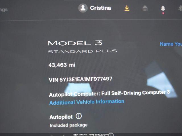 Tesla Model 3 Standard Range Plus Rear-wheel Drive Image 15