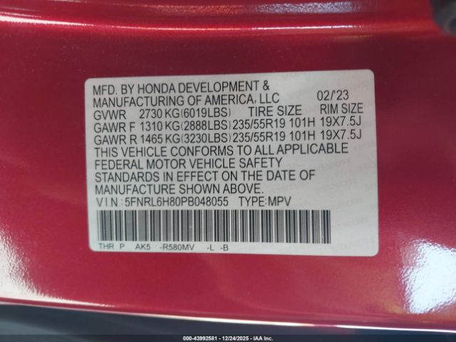 Honda Odyssey Touring Image 14