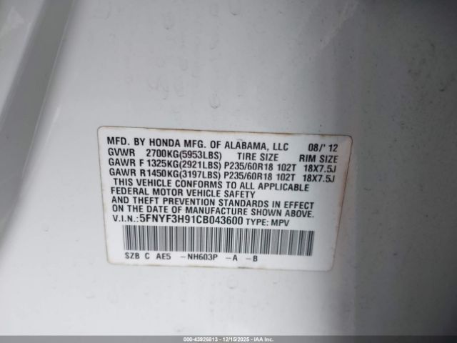 Honda Pilot Touring Image 6