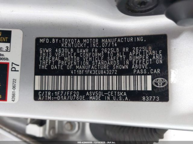 Toyota Camry Se Image 17